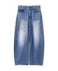 AVIREX WAPPEN BARREL LEG DENIM PANTS indigo
