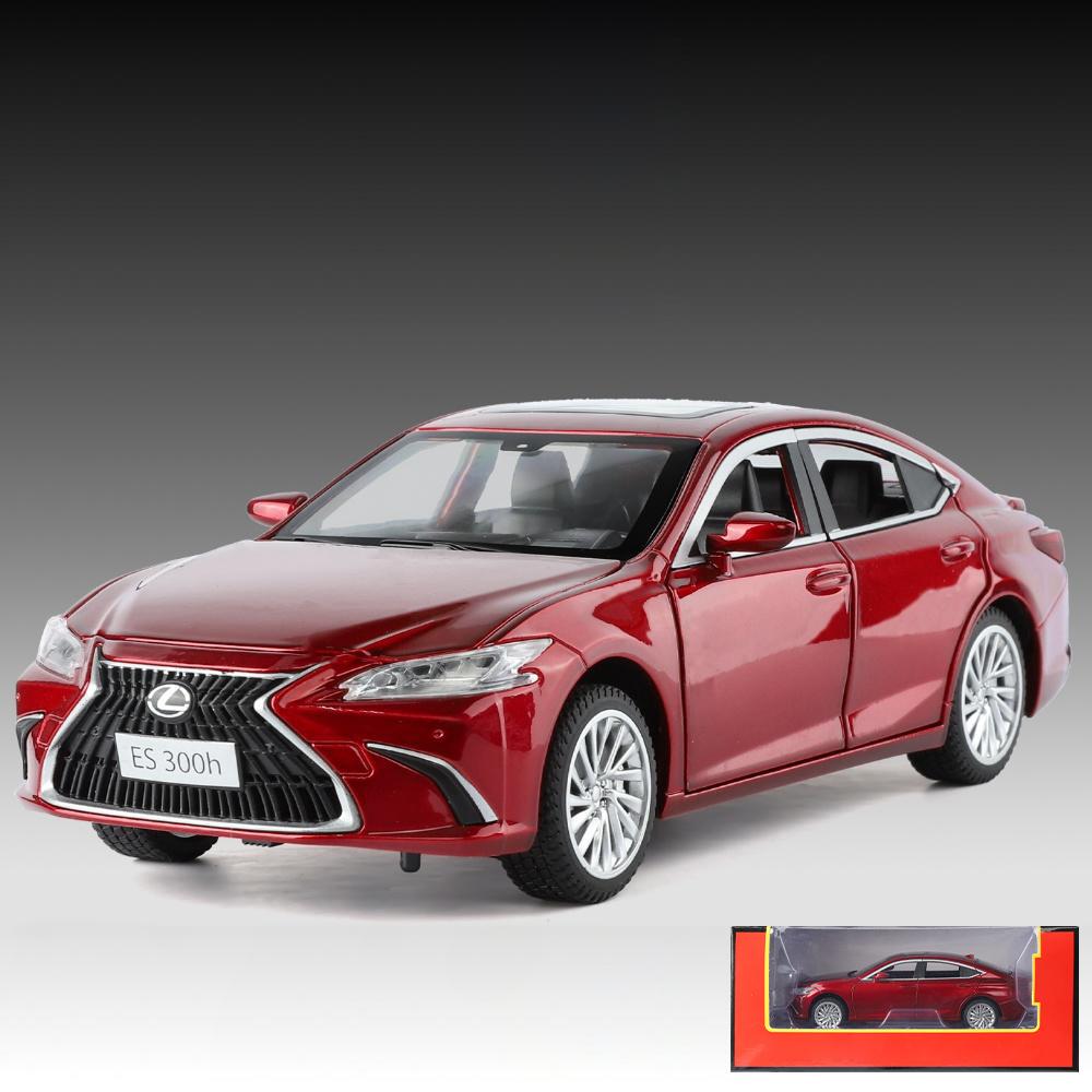 1:24 ES300H Classic Sedan Alloy Metal Diecast Model Car Indoor Home Decorations Sound And Light Decoration Hobby Holiday Present