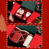 Christmas Gift Box Xmas Eve Red Gift Box with Tree Pattern Presents Wrapping Container for Holiday Decoration
