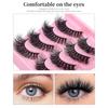 4 Pairs Of False Eyelashes, Thick Eyelashes, Exaggerated Fried Hair, Simulated Messy Eyelashes