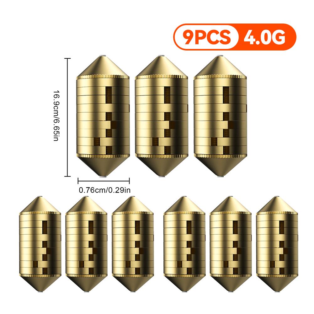 3 Peças Chumbadas de Pesca Pesos Chumbadas para Pesca de Carpa Acessórios de Pesca Chumbadas Afiadas Pesos de Cobre para Pesca em Água Salgada Água Doce