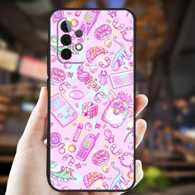 90s Sweet Kawaii Game Controller Case For Samsung Galaxy A34 A06 A05 A32 A16 A55 A36 A26 A54 A14 A22 A52 A35 A15 A53 A13 A56