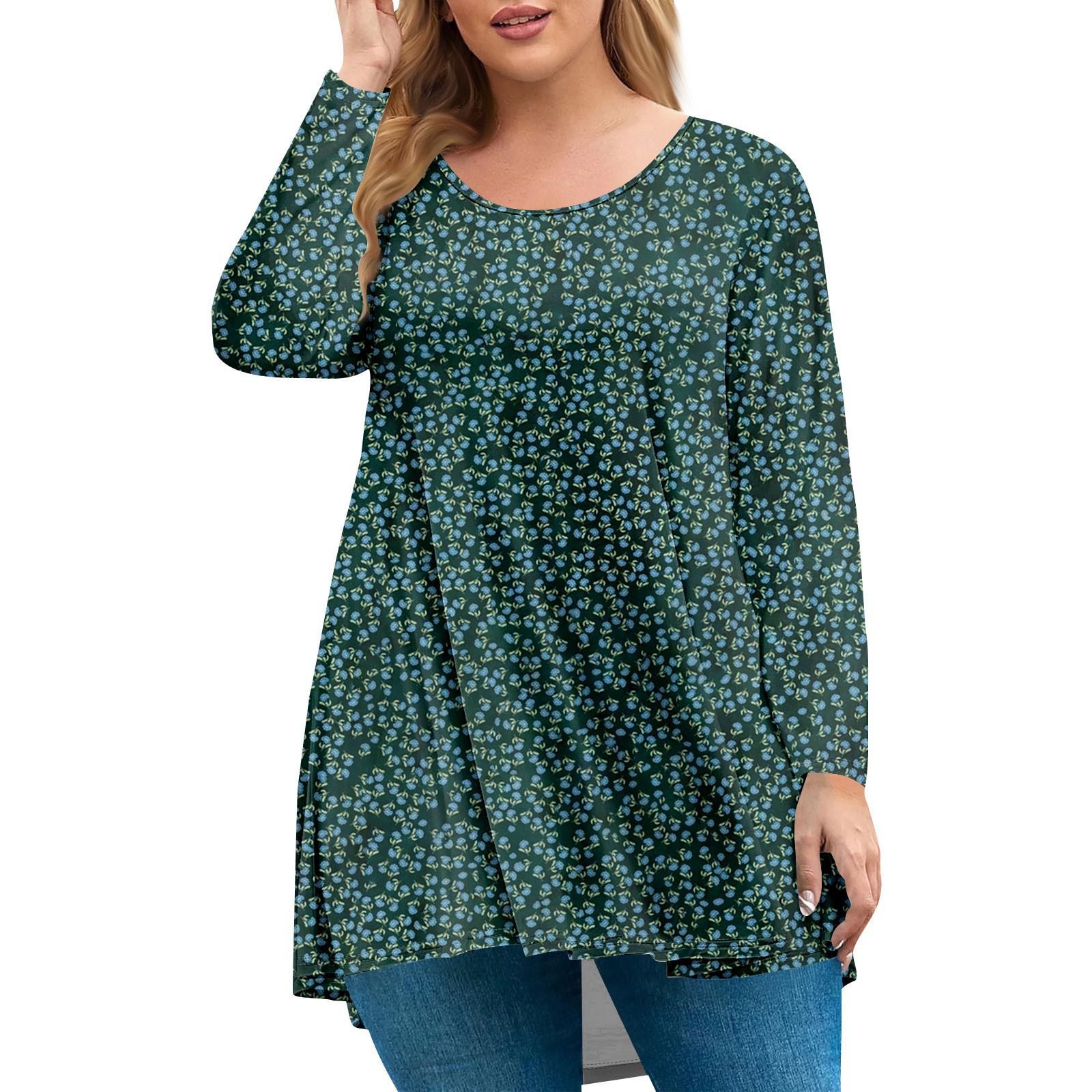 

Женский топ большого размера, рубашка с длинным рукавом и воротником «сад», модный повседневный топ с цветочным принтом XXXXL