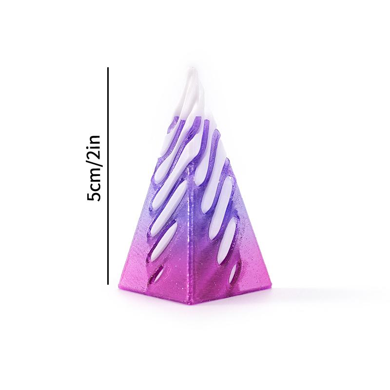 3d Printed Toys Desk Accessories Three-dimensional Pyramid Printed Spiral Cone Helix Screw Rotating Stress Relieving Spiral Cone