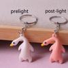 Uv Color Changing Duck Pendant for Car Rearview Mirror Decoration Funny Animal Keychain Ornament Bag Accessory