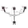 Dual Screen & Triple Screen Rotating Monitor Wall Mount with Lifting Pneumatic Arm