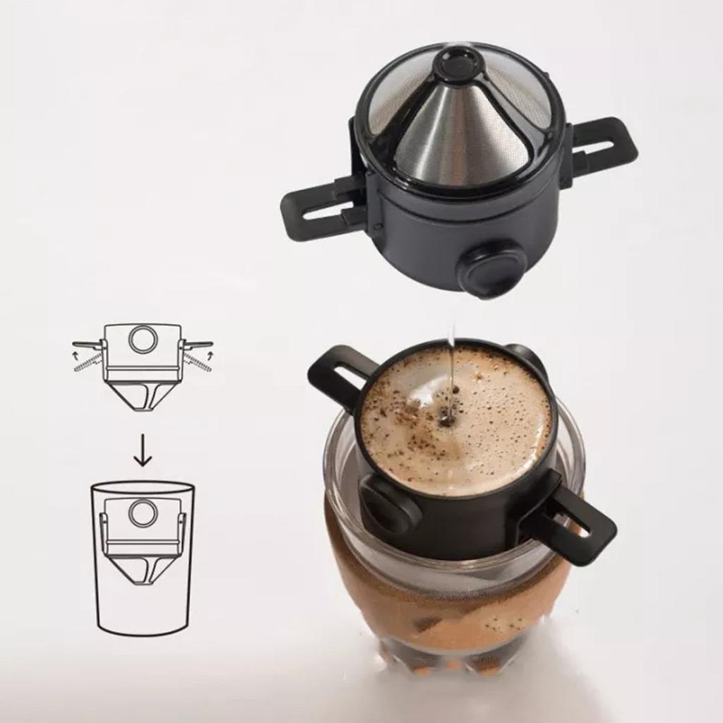 High Quality Coffee Filter Kitchen Tool Filter Cup Repeatable Suitable For Most Cup 12*7.5*6.5cm 304stainless Steel