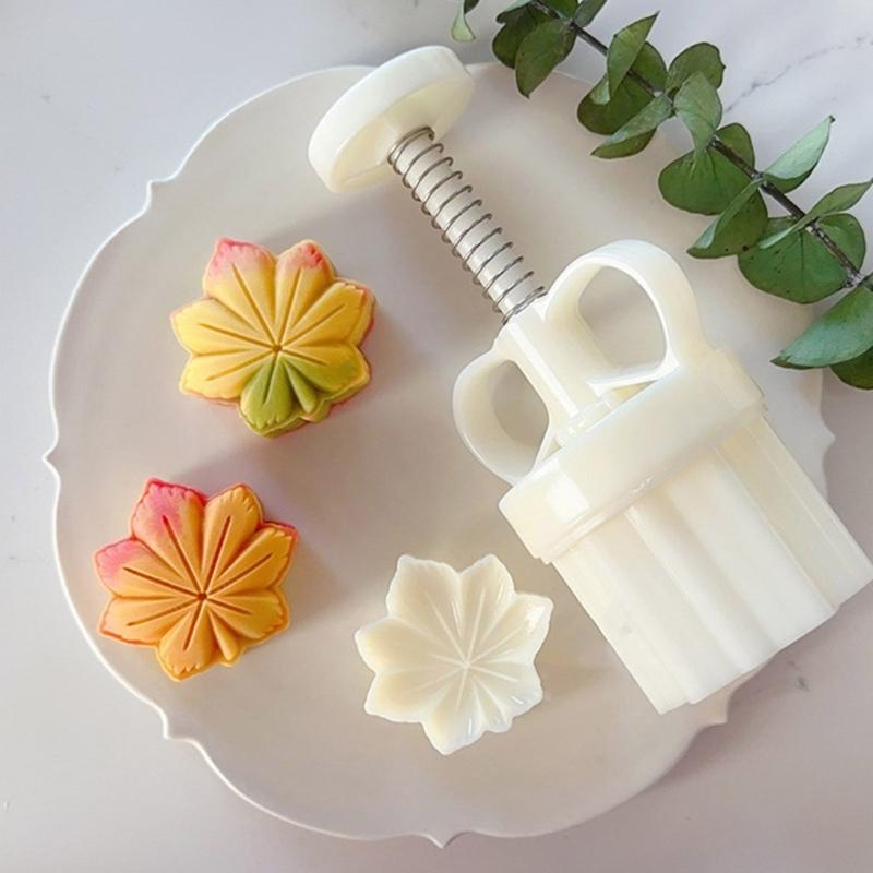 Maple Leaf Shape Desserts Mold Durable Chinese Pastry Mold Practical Hand Press Mould Versatile Pastries Baking Tool