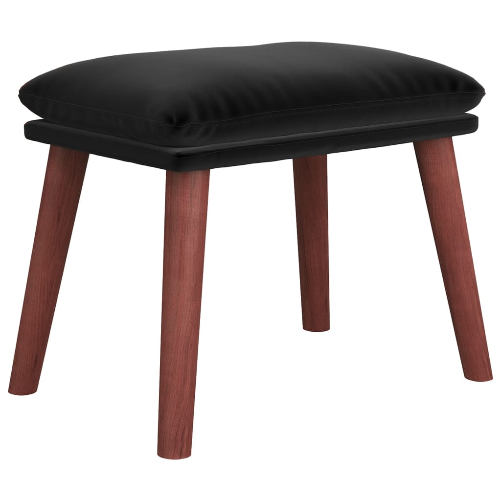 Footstool Black 45 x 29.5 x 35 cm Velvet