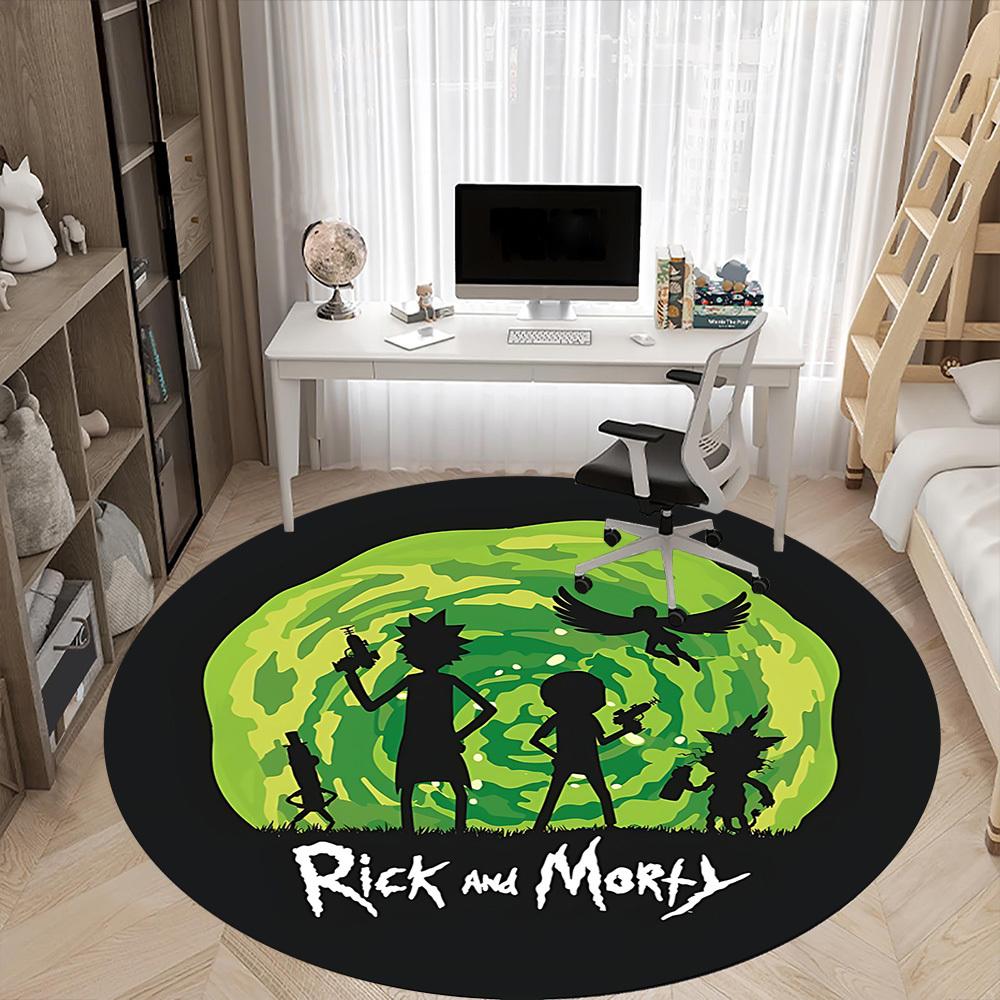 Tappeto Rotondo Ufficio Rick e Morty, Sotto Sedie da Ufficio Camera da Letto Soggiorno Arredamento Casa a0908192