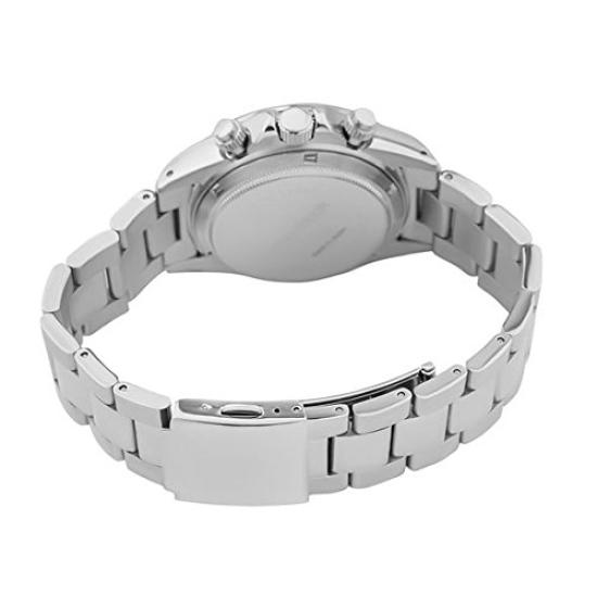 GRANDEUR Ceas Cronograf Japonez Fabricat Rezistent la Apă 10 ATM Brățară Solidă din Oțel Inoxidabil JGR004W5 Albastru Marin [GRANDEUR] Bărbați