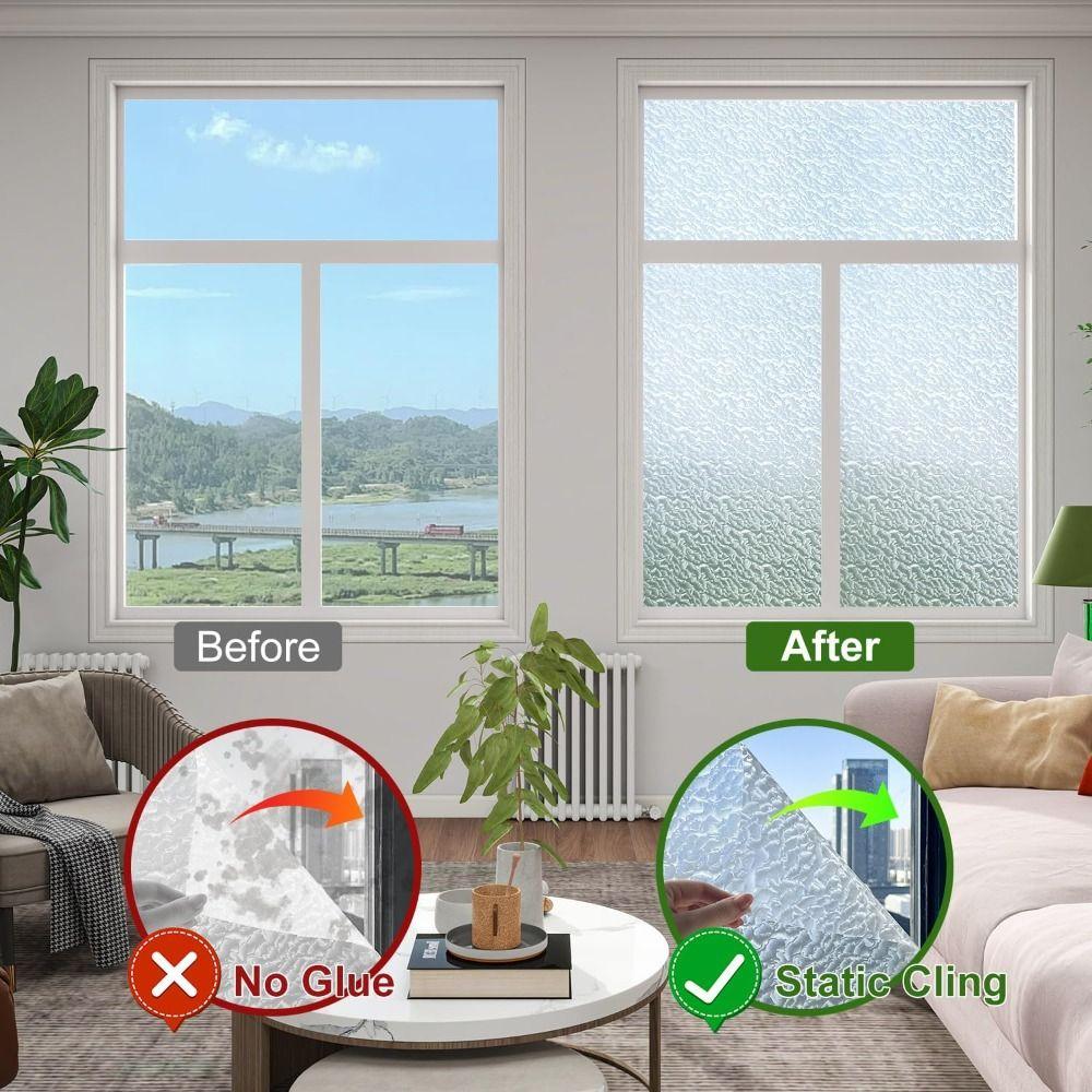 Removable Glass Window Film Static Cling Window Stickers New Window Privacy Film  Glass Windows