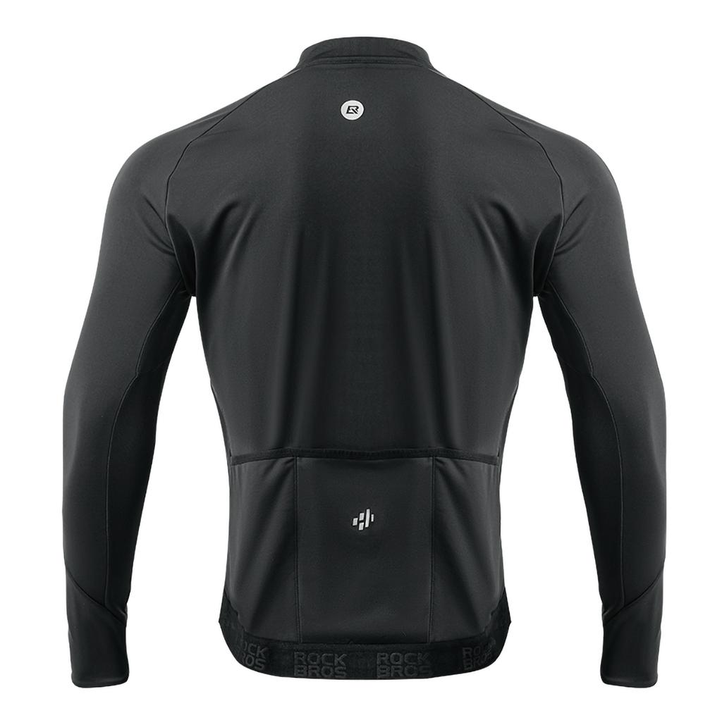 Warm Autumn/winter Long Sleeve Cycling Jersey M - Black
