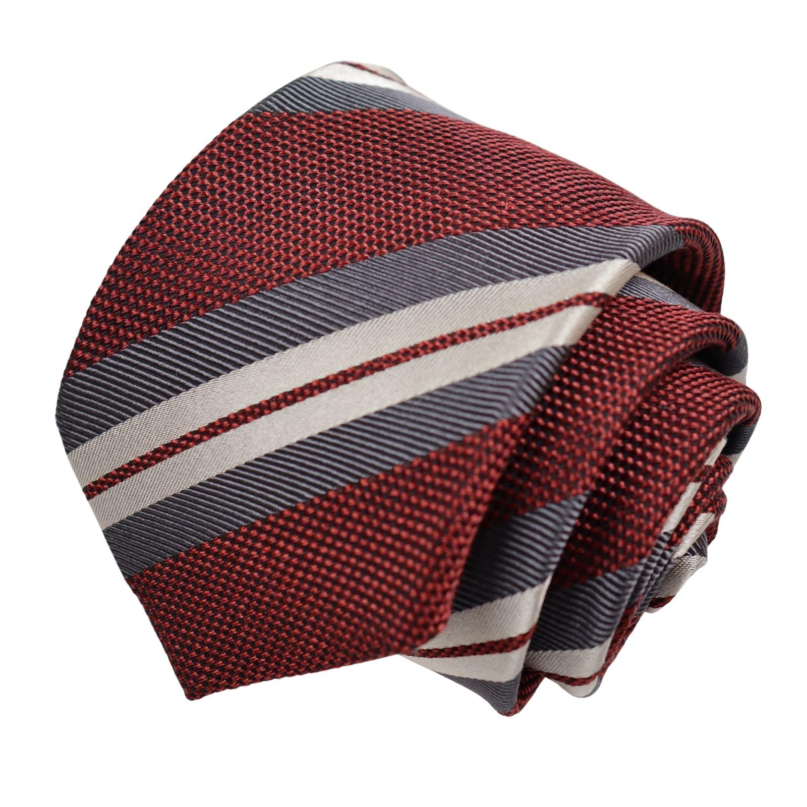 

[Michiko London] Фирменный галстук, В комплекте подарочная коробка, Итальянская ткань, Сделано в Японии, Полосатый узор, ШелкХлопок, Подарок, Подарок, Подходит для мужчин и