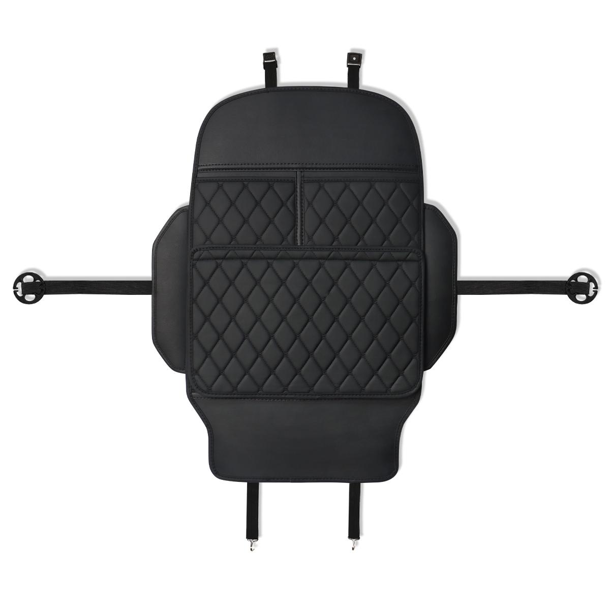Kcimo Cuir PU Tapis Anti-Coup de Pied pour Siège Auto Organisateur de Dossier de Siège Auto Sac de Rangement Pour Enfants Enfant Tapis Anti-Coup de Pied Accessoires de Voiture
