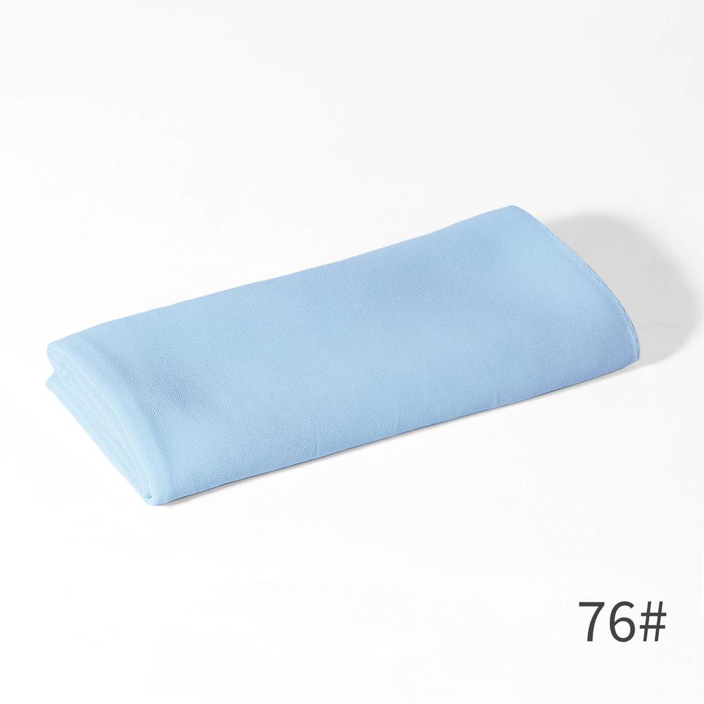 - New Monochrome Pearl Chiffon Bubble Towel Women'S Scarf Long Scarf Windproof And Sand-Proof Four-Season Scarf