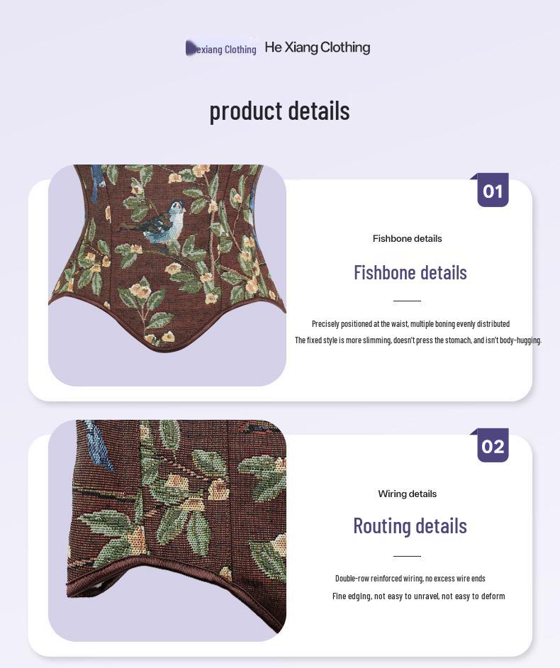 Monet Style Vintage Oil Painting Fishbone Corset - Sexy Strapless Body Shaper for Women
