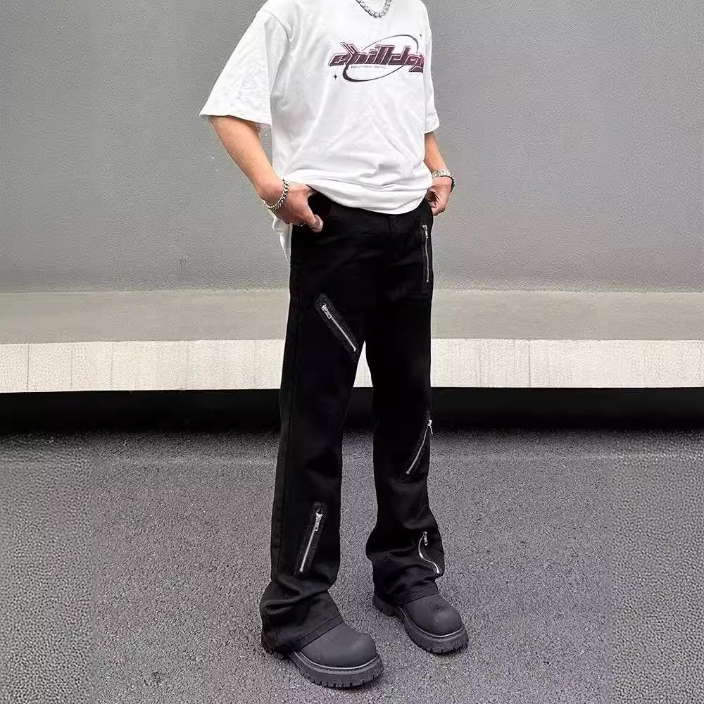 Pánské džíny s neotřelým designem na zip