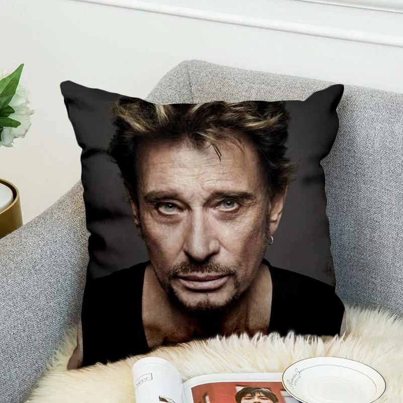 Johnny Hallyday 3d All Ove Printed Pillow Case Polyester Decorative Pillowcases Throw Pillow Cover Style-3