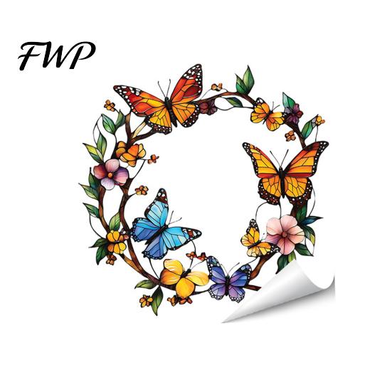 Damage-free Window Sticker Spring Summer Flowers Clings Double Sided Tulip/Rose/Wildflowers Decorative Cling In Vase Decals Anti-Collision Glass Door