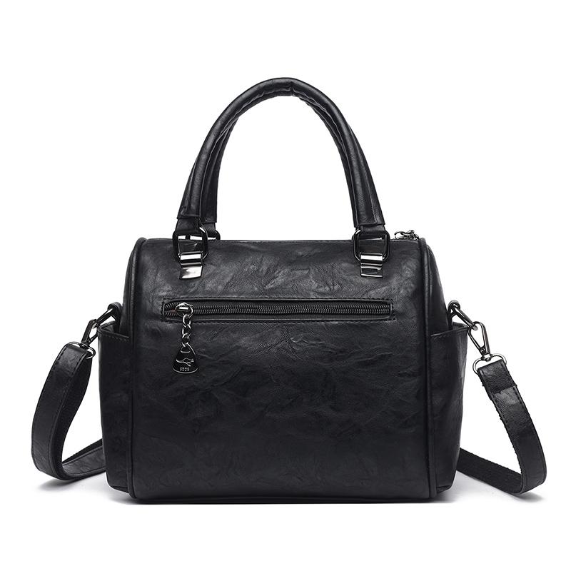 Fashi Big Leather Tote Bag For Women Large Capacity Retro Shoulder Bags Soft Leather Crossbody Handbags Large Lady Shopper Bag