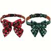 1 Stück Weihnachtsfliege Hundehalsband - Verstellbare Abnehmbare Schleife für Welpen Mädchen/Jungen Hund, Festliches Haustierzubehör, Haustierhalsbänder