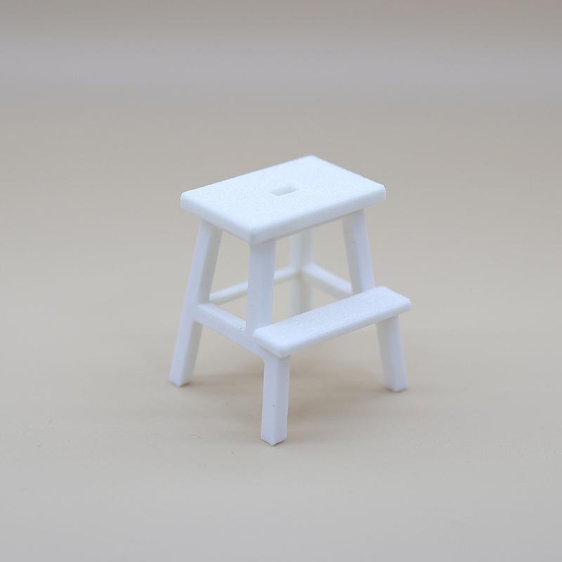 1 Piece Plastic Kitten Footstool Double-Layer Sit Chair Holding Stool 1/12 Dollhouse Miniature Cat Step Stool