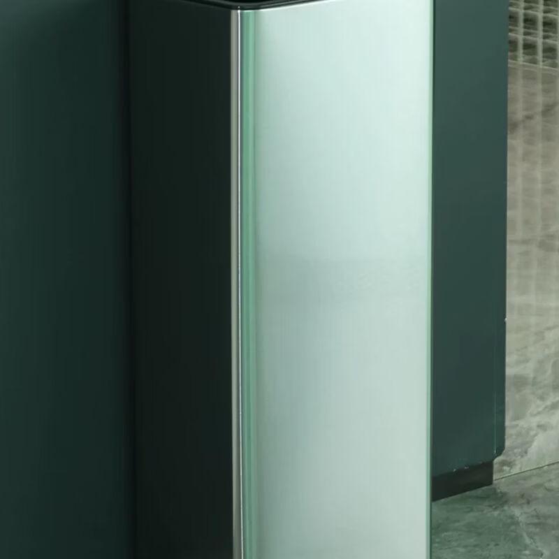 Mülleimer mit Schüttdeckel aus Edelstahl