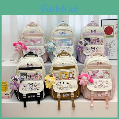 Sanrio Melody Sanrio Cute Girl Backpack With Waterproof Nylon For School And 14in Laptop Carrying