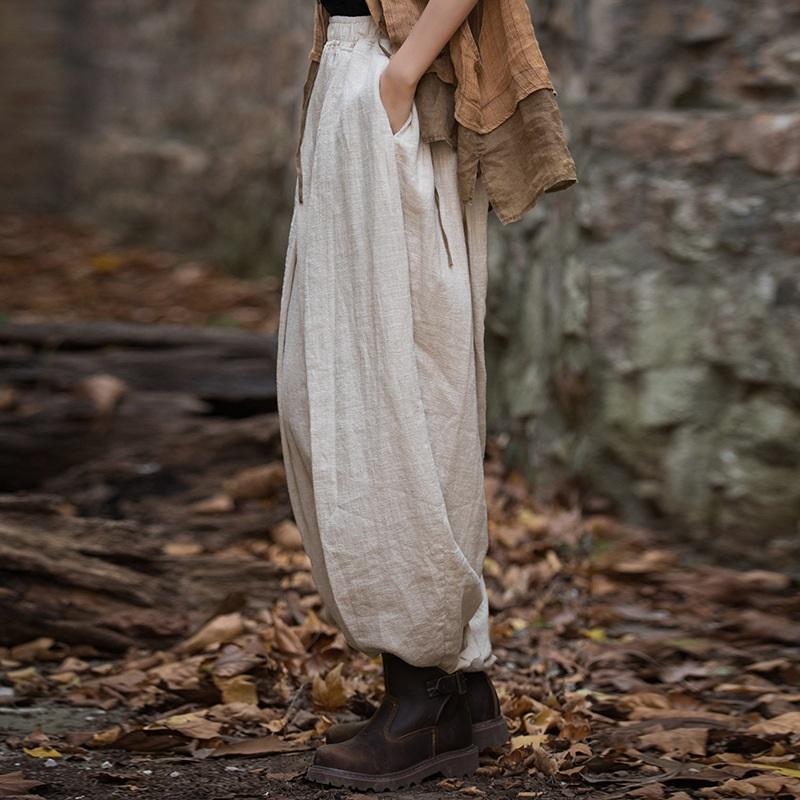 

Старые литературные женские брюки из сотни one size белый