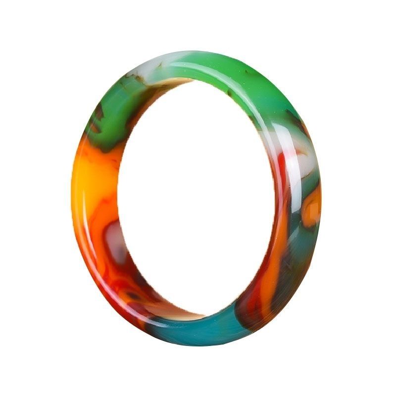 Xinjiang Colored Jade Bracelet Natural Chicken Blood Red Jade Bracelet Women's Bracelet