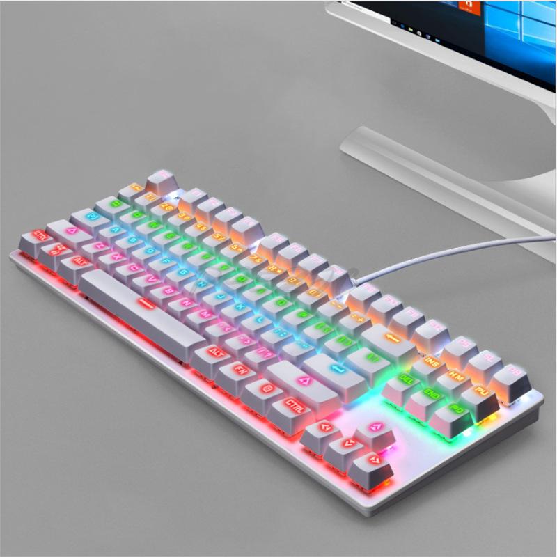 87 Key Mechanical Keyboard Blue Axis Wired Office Gaming Computer Mechanical Keyboard E-sports Keyboard