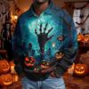 Men's Long Sleeve Button Down Shirt for Halloween - Stylish Casual Top