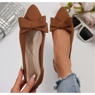 Sommer 2025 Neuer Stil Spitzschuh Flache Öffnung Atmungsaktiv Bequem Lässige Ballerinas Schuhe Verschleißfest Rutschfest Slipper Damen