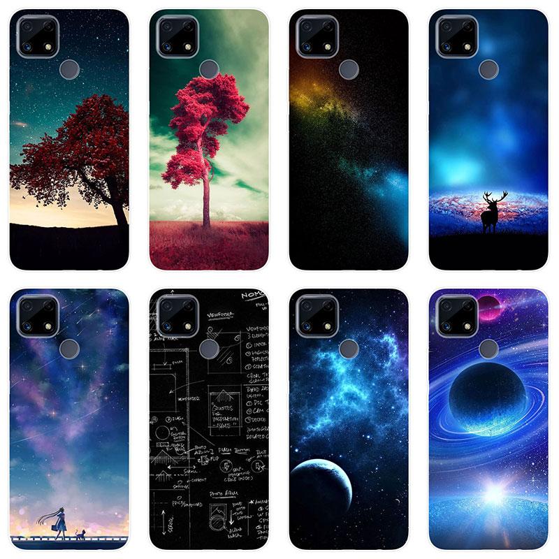 

Для Realme C25 C 25 RealmeC25 Чехол Мягкий силиконовый чехол для задней крышки мультяшный чехол для телефона Звездное небо