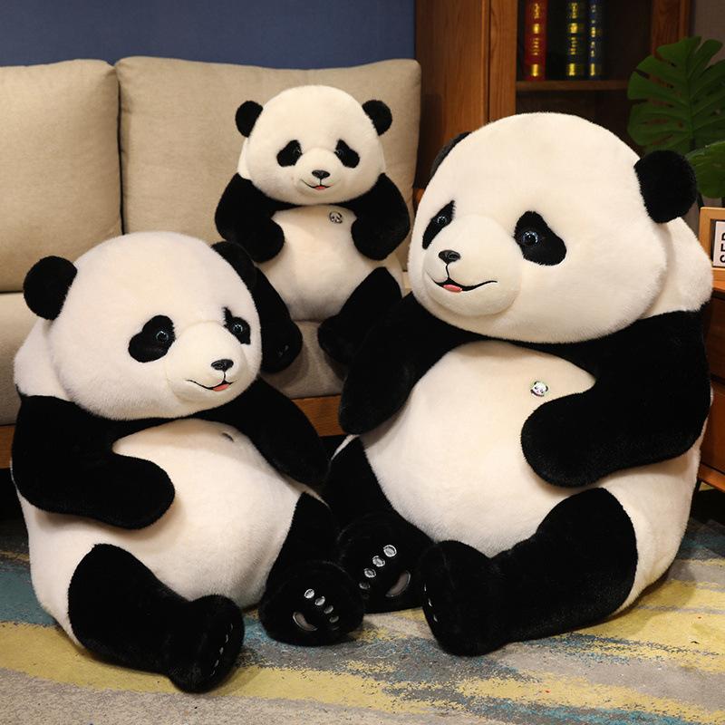 New Simulated Giant Panda Cute Doll Children's Birthday Gift Zoo Panda Doll Plush Toy