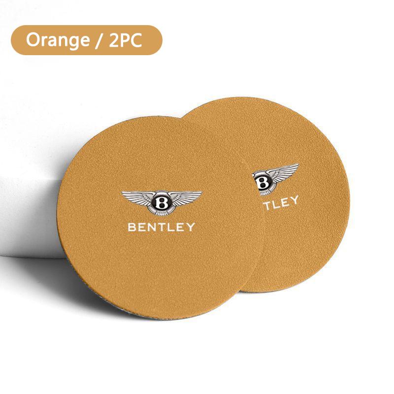 Car Styling Coaster Mat Water Cup Non-Slip Pad For New Bentley Flying Spur Continental GT Bentayga Mulsanne Auto Accessories
