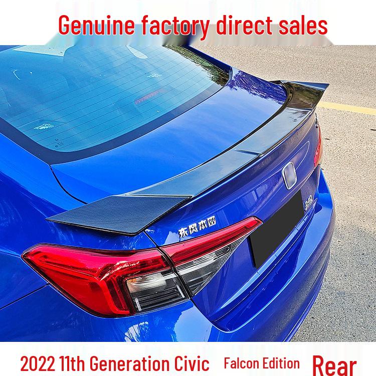 2022 Civic Falcon Type R Rear Spoiler Wind Deflector for Eleventh Gen - Non-Destructive Installation