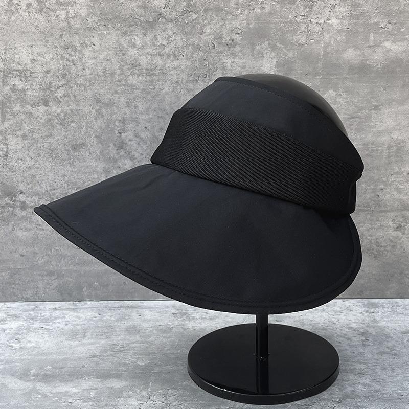 Cold Silk Cool Semi-Empty Top Hat Women'S Simple And Versatile Daily Ponytail Hat Summer Big Eaves Sun Hat