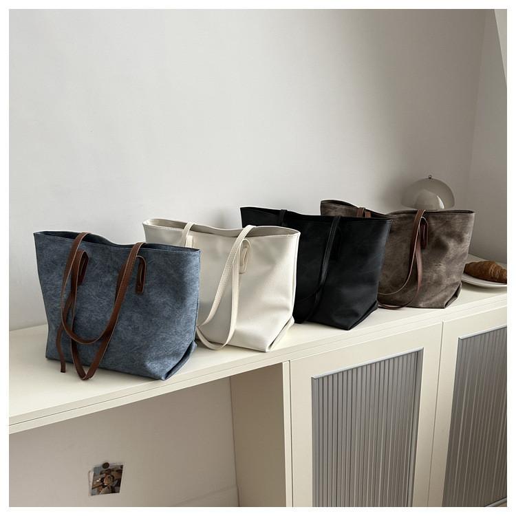 2024 Spring New Trendy Retro Handbag Street Fashion Canvas Tote Bag