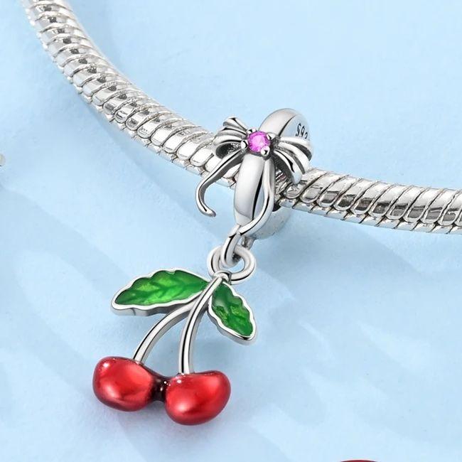 Cherry Charm Copper Fit Original Bracelet Making Fashion Pendant Woman Jewelry