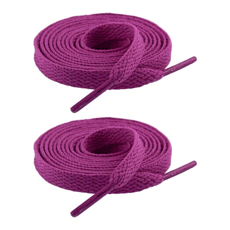 1 Pair Flat Sneaker Shoelaces 8mm Wide Polyester Replacement Multicolored Laces for Trainers and Casual Shoes Strings