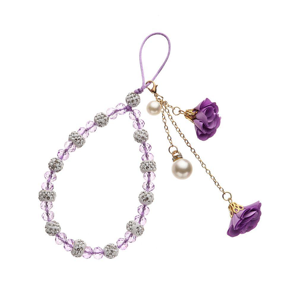 Phone Case Hanging Cord Mobile Phone Lanyard Keychain Wrist Rope Flower Pendant Anti-lost Lanyard