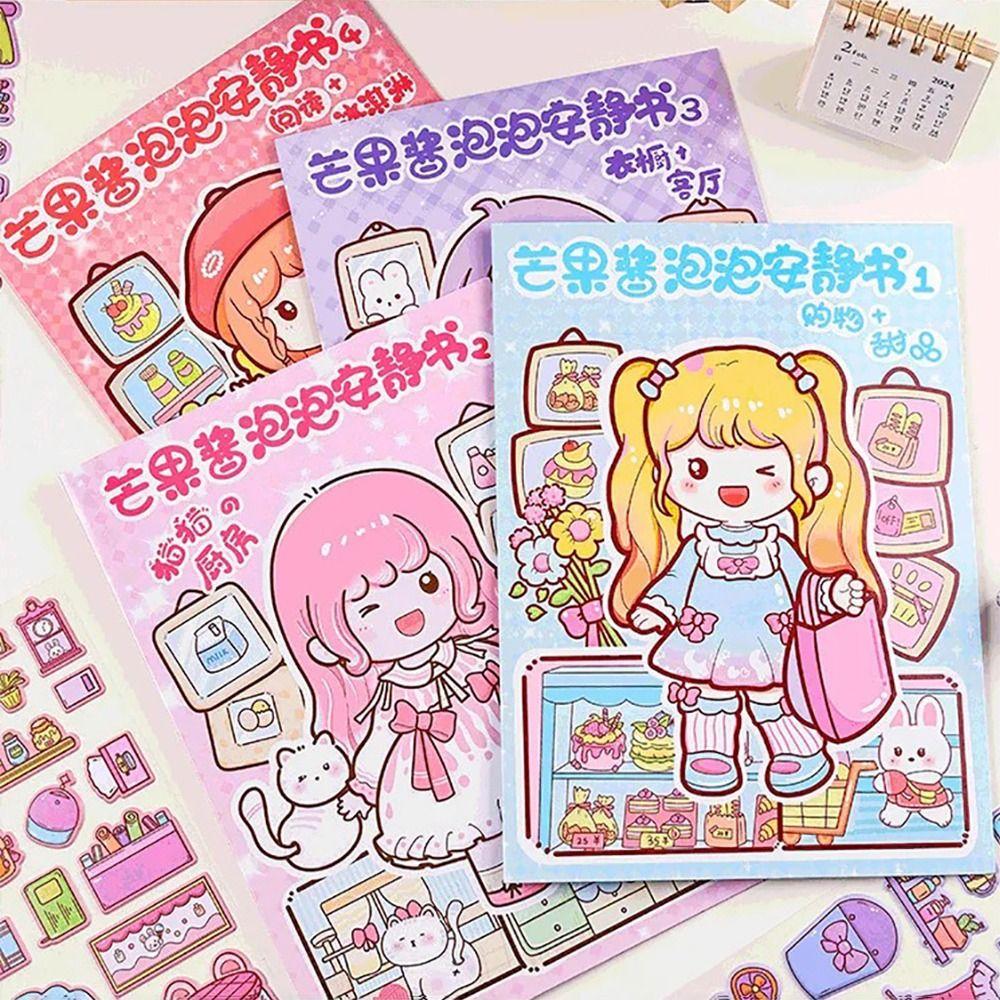 

Мультфільм Bubble Sticker No Cutting Dress Up Sticker Book New Quiet Book C