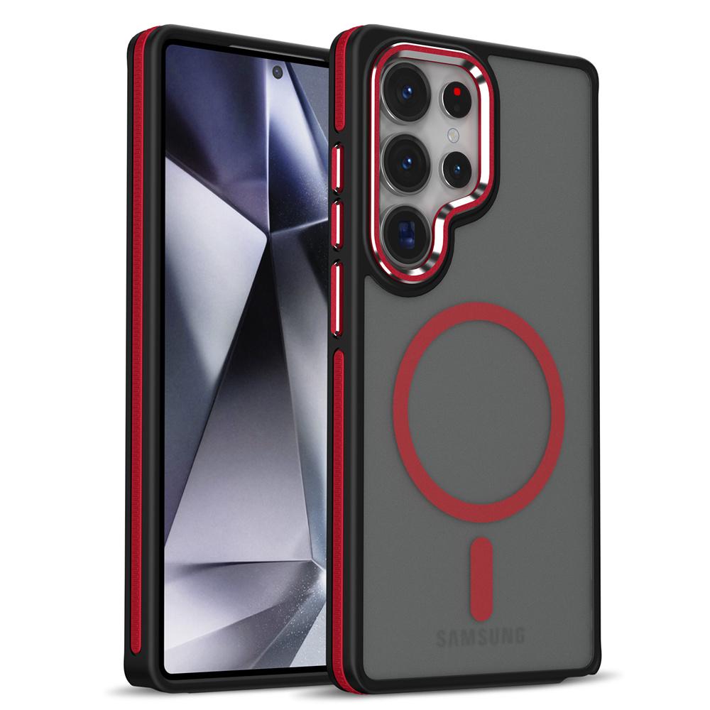 Luxusní magnetický obal Magsafe pro telefon Samsung Galaxy S25 Plus S24 Ultra S23 FE S22, kryt odolný proti nárazům, pro bezdrátové nabíjení