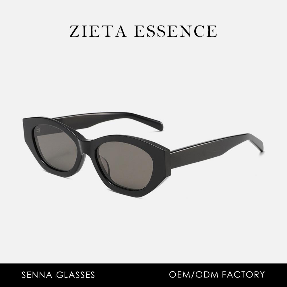 Plate Nylon Sheet High Version Retro Cat Eye Sunglasses Women'S Uv Protection B91