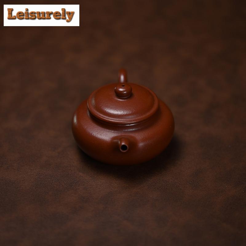 88ml Authentic Yixing Purple Clay Teapots Handmade Antique Pot Raw Ore Dahongpao Mud Kettle Chinese Zisha Tea Set Craft Supplies