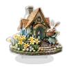 Easters Decorations Easters Eggs Bunnies Figurines Spring Decors Acrylic Rabbit Statue Home Farmhouses Tabletop Decors