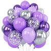 12inch-35/60pcs Purple Gold and Pink Balloon Set, Suitable for Weddings, Birthdays, Popular Parties Decoration Balloons