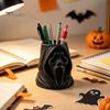 Holiday Gift for Kids Halloween Ghost Face Candy Bucket, 3D Printed Trick or Treat Snack Holder, Creative Pen Holder Spooky Screaming Desktop